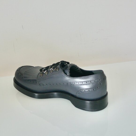 COPY - NIB GUCCI GOODYEAR SELLA LUX LEATHER LACE UP FRINGED BROGUE SHOES - Picture 2 of 9